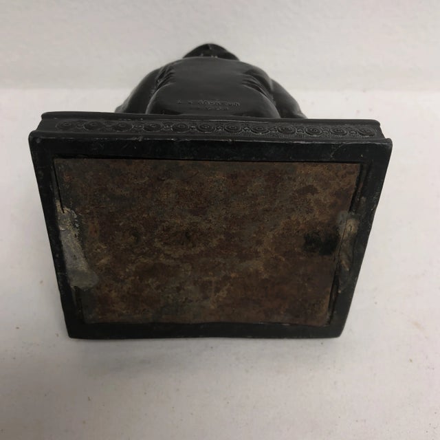 Mid 20th Century Vintage Bronzed Metal Man Reading Book For Sale - Image 5 of 6