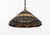 Tiffany Style Stained Glass Pendant Lamp, two light sockets, cream ground with braided motif around rim. 9" H x 16"...