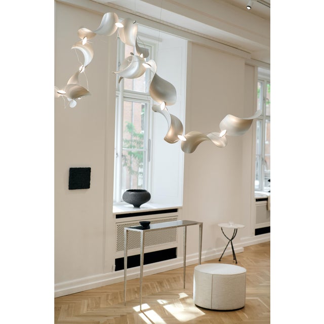 Dune 10 Spiral Chandelier with Silver Anodized Shades by Daniel Becker For Sale - Image 10 of 13