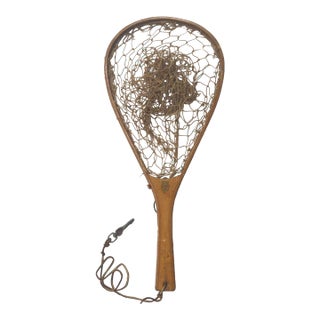 Vintage Ed Cumings Fly Fishing Hand Net For Sale