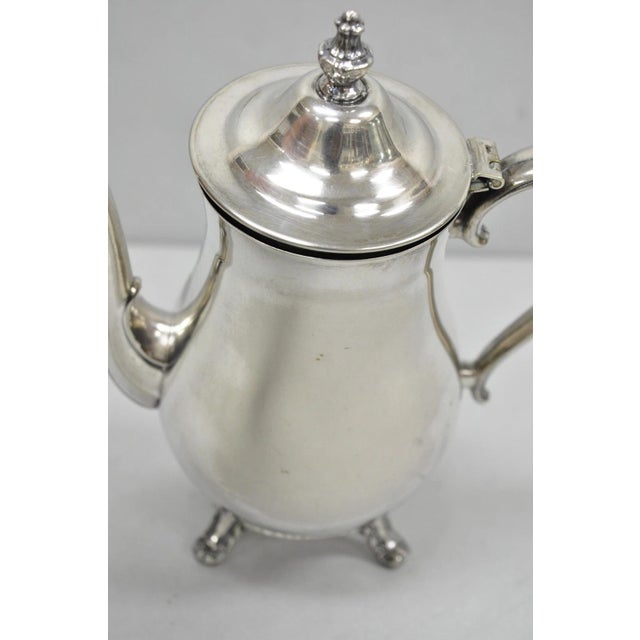 Vintage International Silver Co Silver Plated Victorian Teapot Coffee Pot For Sale - Image 10 of 13