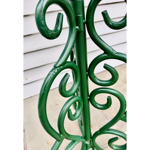 Three-Tier Circular Wire and Wrought Iron Plant Stand, Mid 20th Century For Sale - Image 9 of 16