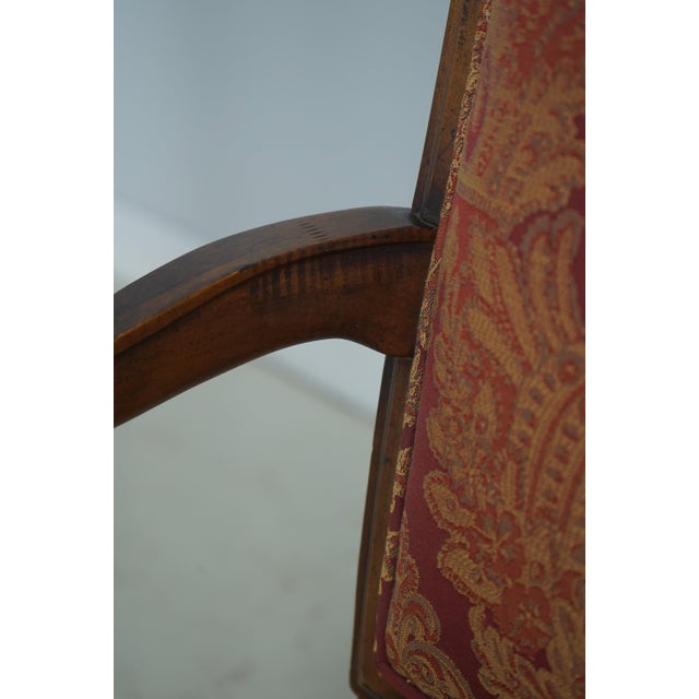 Set of 8 Louis XV Style Burgundy and Gold Dining Chairs For Sale - Image 17 of 18