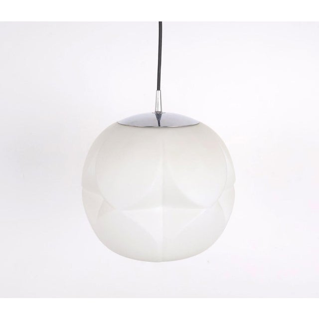 1960s Opaline Glass Pendant Lamp from Peill & Putzler, 1960s For Sale - Image 5 of 11