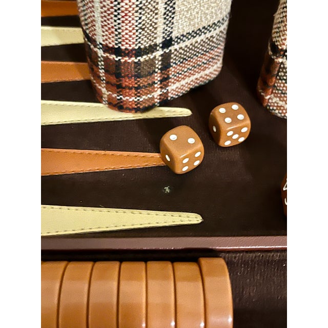 Vintage Mid-Century Tartan Backgammon Game Set in Travel Case For Sale - Image 18 of 18