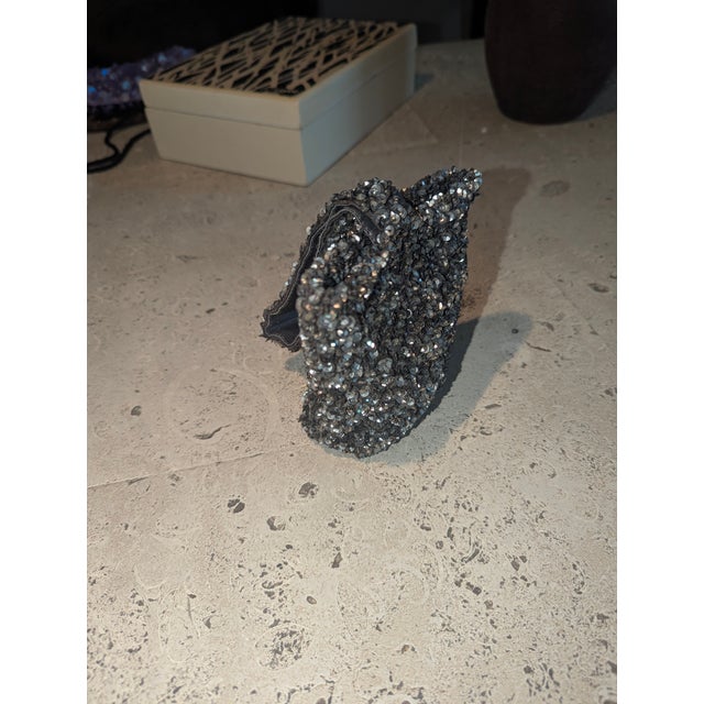 '90s Beaded Grey Wristlet by Mona For Sale - Image 4 of 5