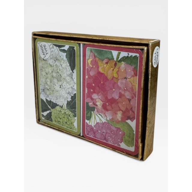 Caspari Endless Summer Double Deck Bridge Playing Cards Jumbo Type For Sale In San Diego - Image 6 of 8