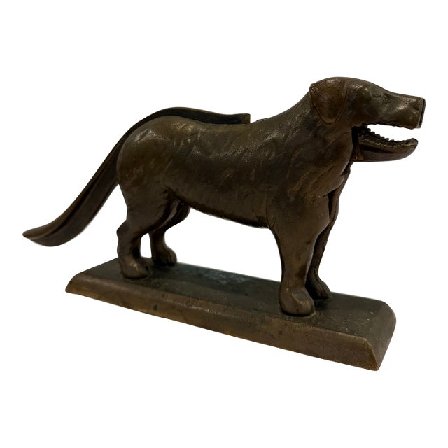 Antique American Cast Iron Figural Dog Nutcracker, Early 1900s For Sale