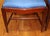 1990s Set of 8 Regency Style Solid Mahogany Fleur-De-Lis Blue Fabric Dining Chairs For Sale - Image 14 of 18