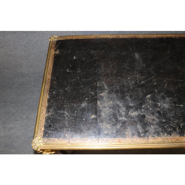 Bronze 19th C French Louis XV Style Figural Soldier Bronze Mounted Desk For Sale - Image 8 of 13