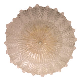 Palermo, Large Size Murano Clear Trasparent Vintage Glass Ceiling Light, 1970s For Sale