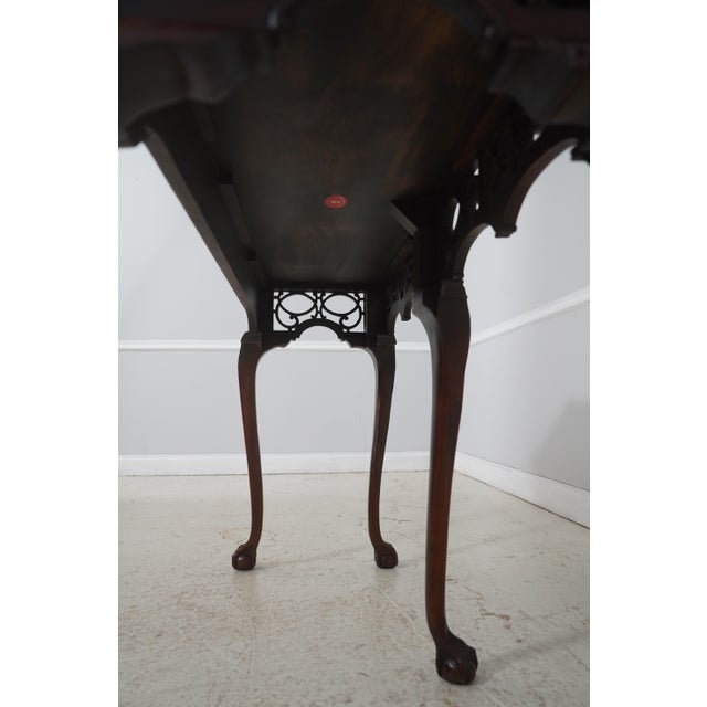 Wellington Hall Chippendale Mahogany Clawfoot Console Table For Sale - Image 14 of 15