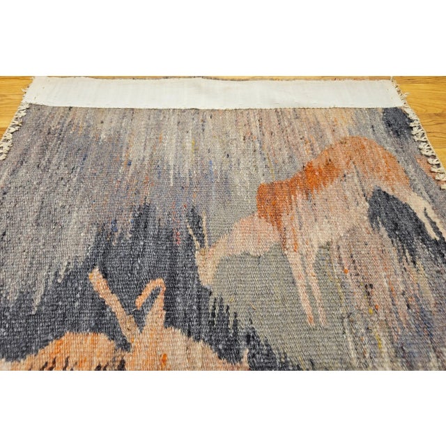Vintage Handwoven African Tapesty Wall Art, Reflection in Pond Mohair, Lesotho For Sale - Image 9 of 10