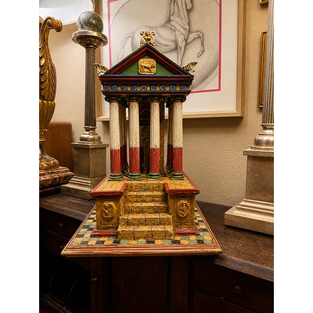 “Grand Tour architectural model, conceived as a historicist interpretation of a temple dedicated to Horus, inspired by the...