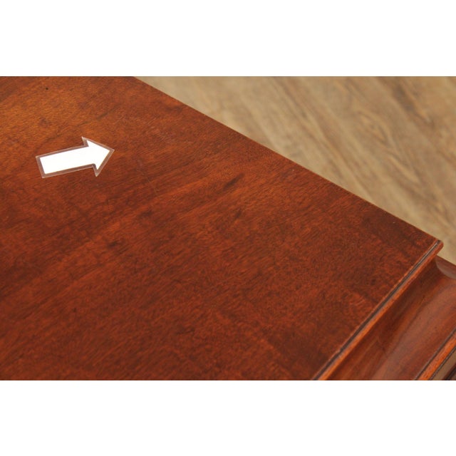 Georgian Style 1940's Custom Mahogany Silver Chest Cabinet For Sale - Image 10 of 12