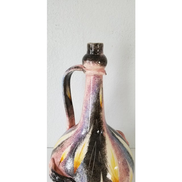 1980s 1980 G Tazdien Hand Painted Vase For Sale - Image 5 of 11