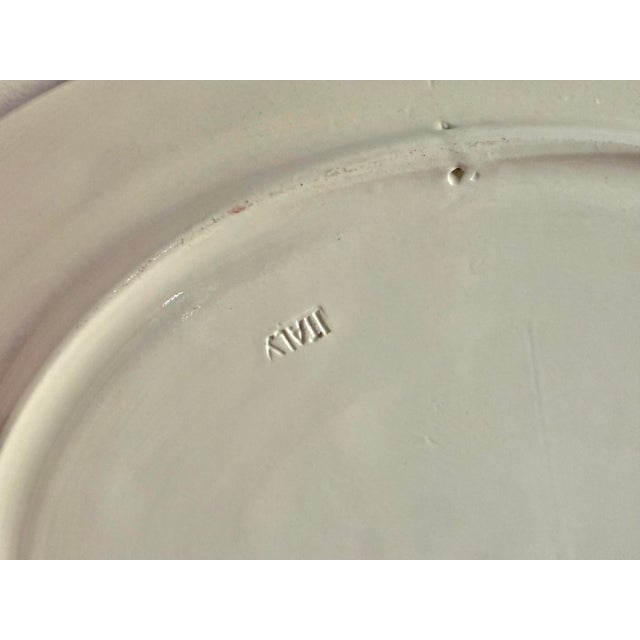 1970s Boho Chic Magnificent Italian Turkey Pottery Serving Platter For Sale - Image 10 of 12