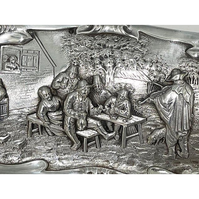 Dutch Silver Oval Bowl by Schoorl / Krot, Amsterdam, 1928 For Sale - Image 9 of 16