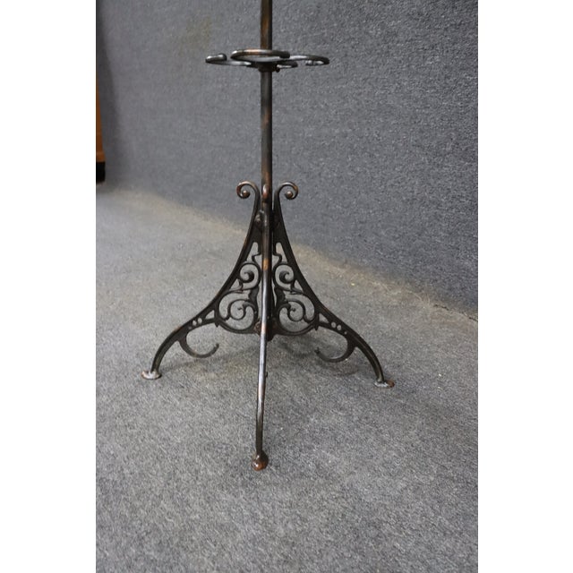 Bronze Victorian Iron Hall Tree Coat Rack & Umbrella Stand For Sale - Image 8 of 10