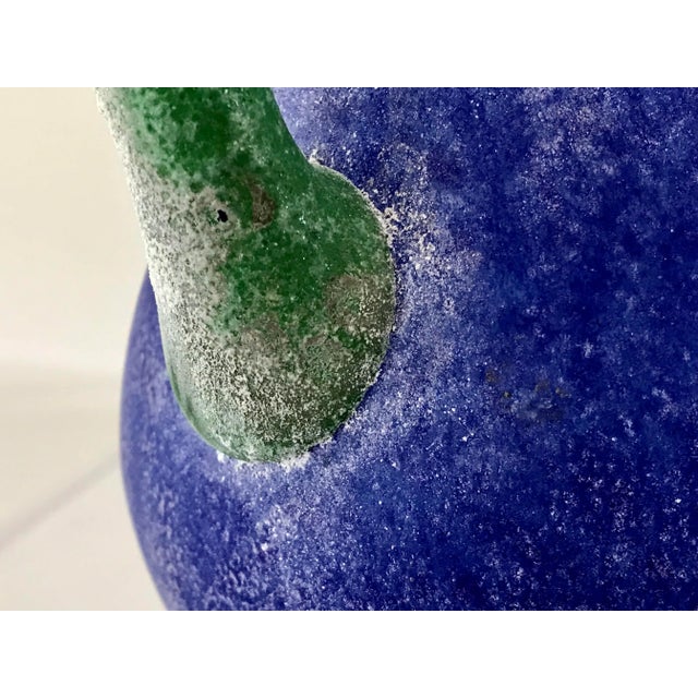 1970s Italian Cenedese Scavo Glass Vase For Sale - Image 11 of 12