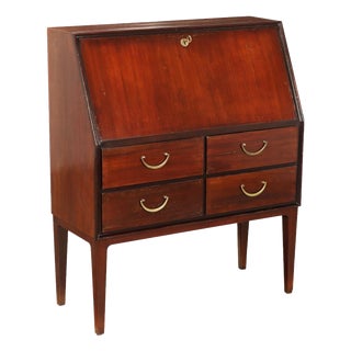 Vintage Drop-Leaf Cabinet in Mahogany Veneer, 1950s-1960s For Sale