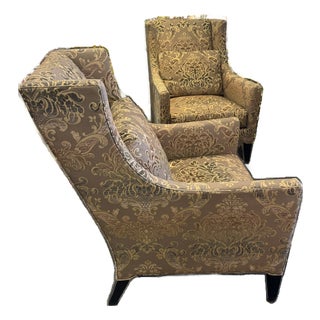1990s Pair Ferguson Copeland Lounge Chairs For Sale