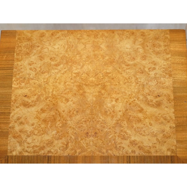 Burl Walnut Claw & Ball Foot Side End Lamp Wine Tables, Set of 2 For Sale - Image 14 of 18