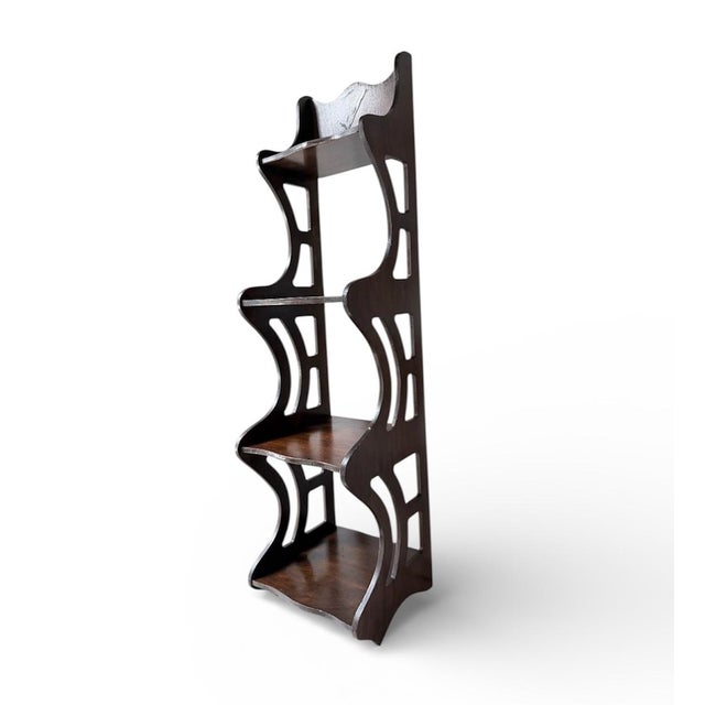 Mid-Century Modern Vintage Wooden Shelf Tea Cup Shelf Wall Shelf For Sale - Image 3 of 9