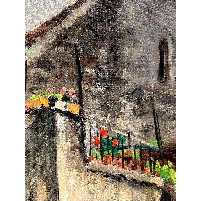 Roland Coudan, Bell Tower, Oil on Canvas, 1952, Framed For Sale - Image 8 of 14