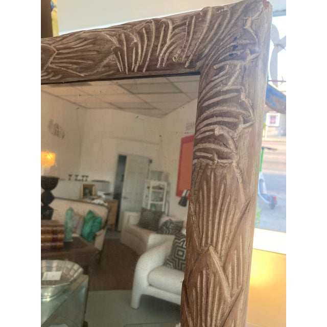 Traditional Dennis & Leen Acanthus Leaf Floor Mirror With Aged Glass For Sale - Image 3 of 11