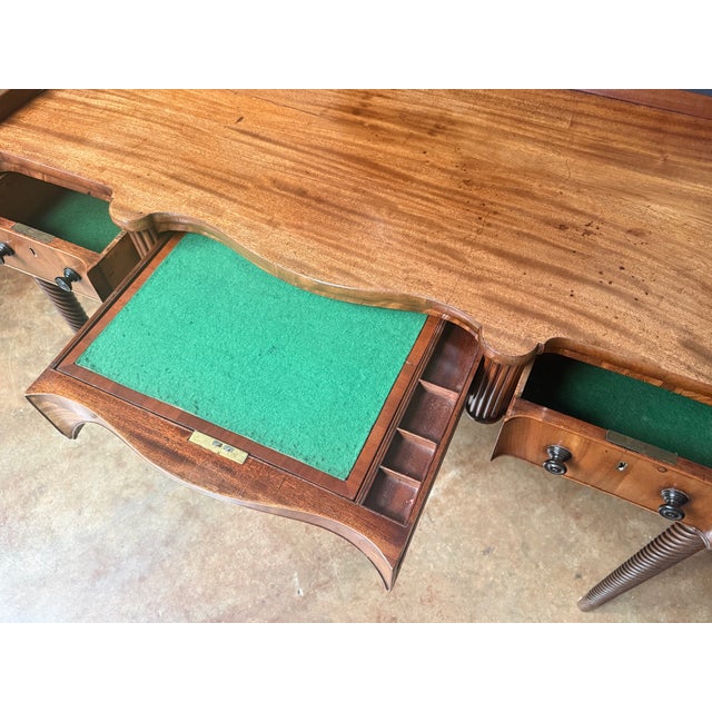 Wood Scottish Writing Table or Desk of Mahogany From Regency Era For Sale - Image 7 of 17