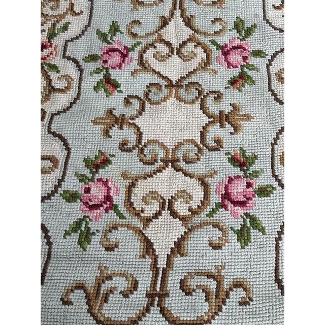 French Needlepoint Rug, 1950s For Sale - Image 9 of 14