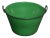 Antique Green Enamelled Bin For Sale