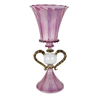 Vintage Murano Glass Goblet, 1930s For Sale