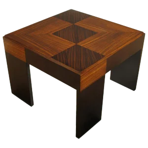 John Widdicomb Natural and Bleached Macassar Ebony and Walnut Coffee Table