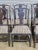 Eldred Wheeler Set of 6 Late 20th Century Eldred Wheeler Dining Room Chairs Black Finish Black Check Seats For Sale - Image 4 of 10