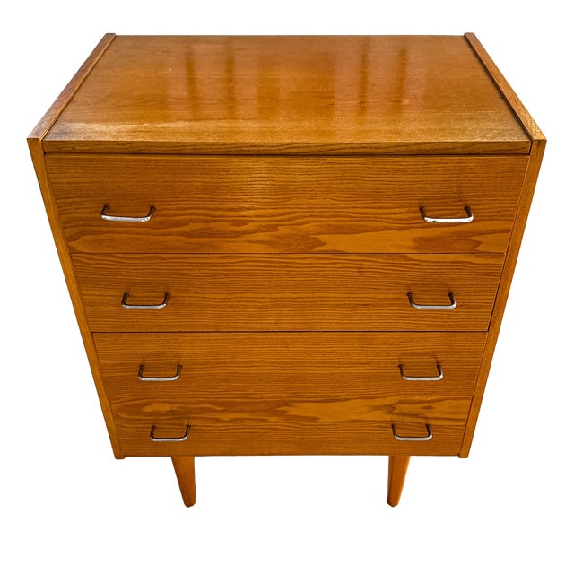 Mid-Century Modern Chest of Drawers in Ash, Czechoslovakia, 1960s For Sale