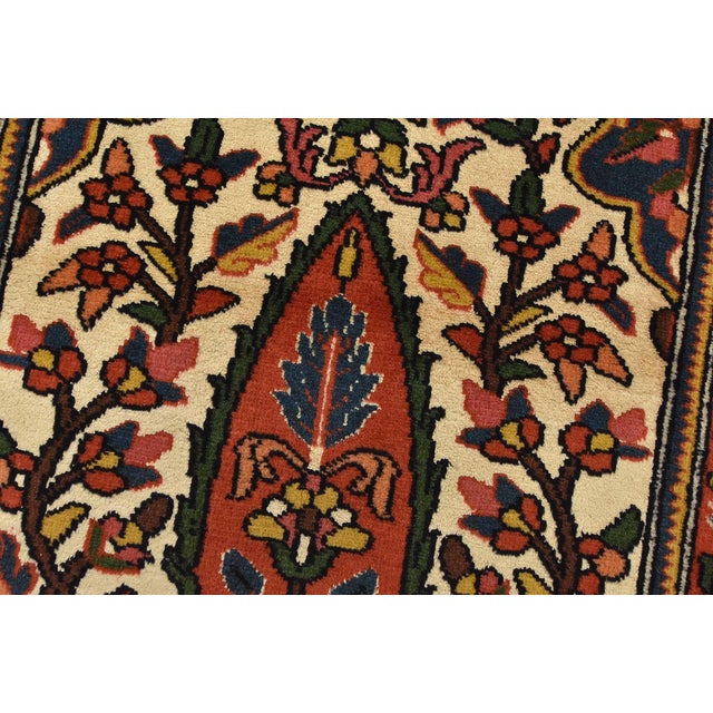 Ghoochan Rug 2′ X 2’11” Ivory Wool Vintage Traditional Hand-Knotted Carpet For Sale - Image 4 of 7