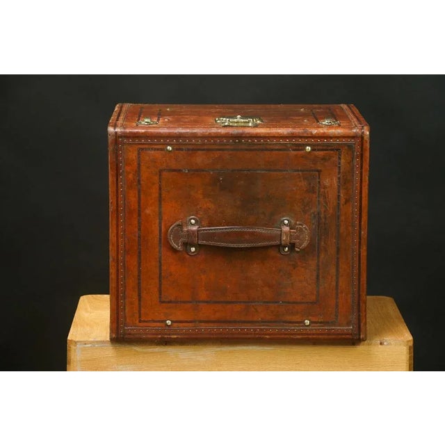 1920s Leather Hat Trunk, 1920s For Sale - Image 5 of 9