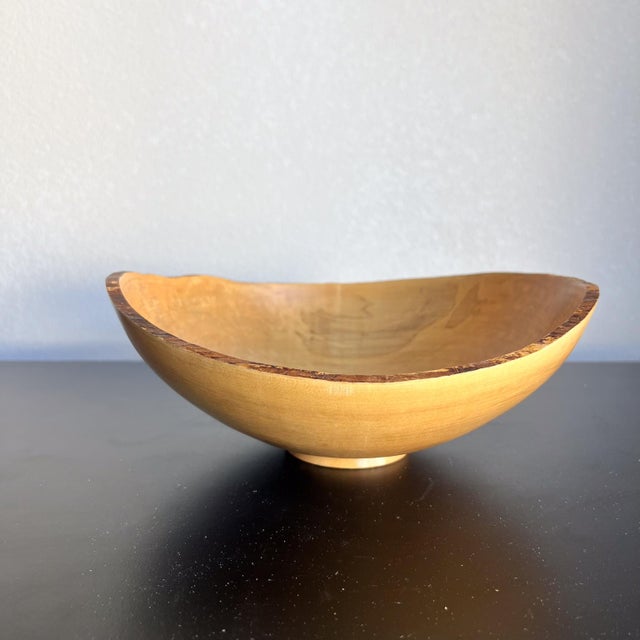 2000s Studio Art Maple Bowl Sculptural Turned Wood For Sale In San Diego - Image 6 of 10