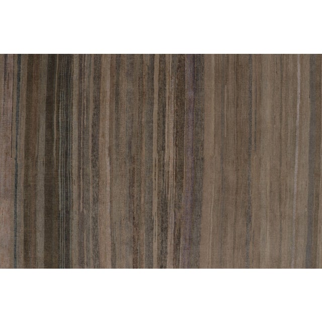 Rug & Kilim’s Modern Textural Rug, Beige and Gray Tone-on-Tone Neutrals For Sale In New York - Image 6 of 8