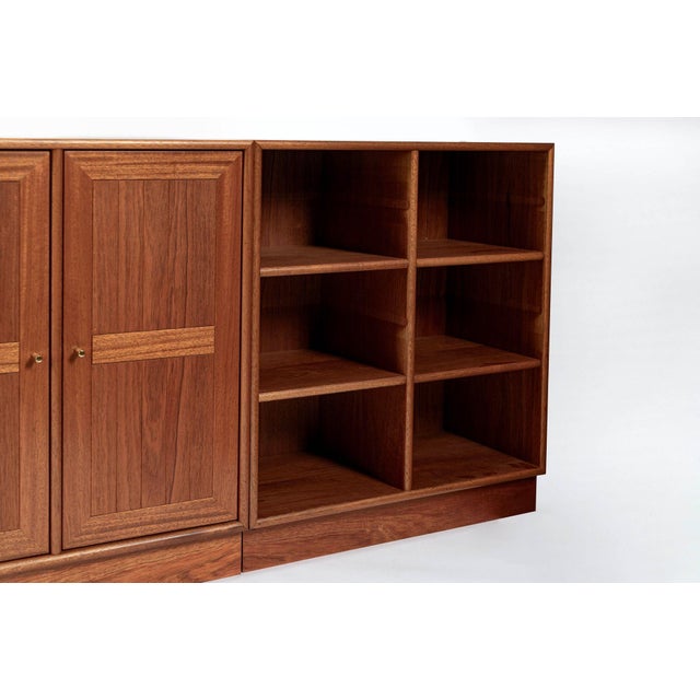 Danish Modern Modular Bookshelf Cabinet System in Teak Wood For Sale - Image 12 of 18