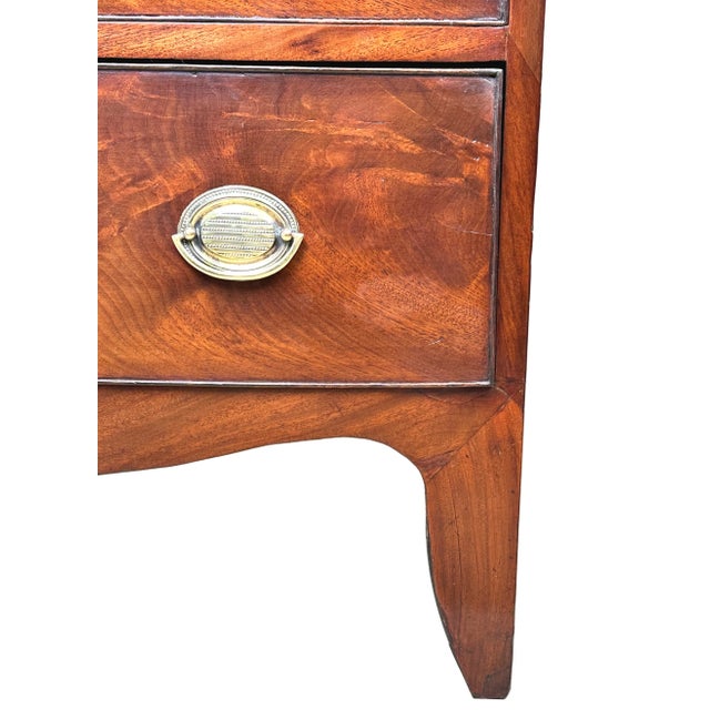 Brown Small 19th Century Bowfront Chest of Drawers, 1850s For Sale - Image 8 of 10