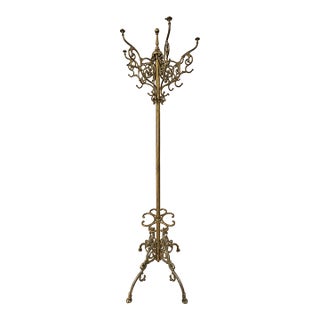 Antique Baroque / Victorian Style Bronze Ornate Coat Rack & Umbrella Holder For Sale