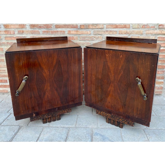 Art Deco French Art Deco Nightstands, 1930s, Set of 2 For Sale - Image 3 of 5