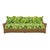 Mid-Century Modern Vintage Basket Wave Sofa With Custom Banana Leaf Cushions For Sale - Image 3 of 7