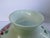 Glass Mid-20th Century Hand-Painted Rose Floral Green Glass Lamp Shade For Sale - Image 7 of 12