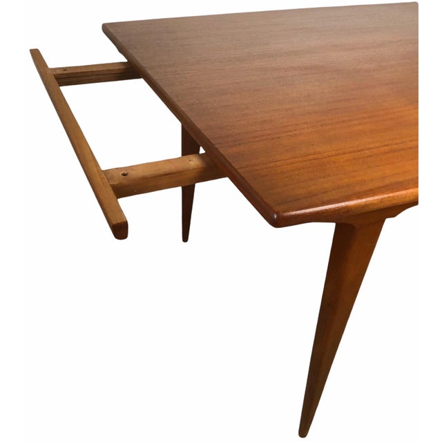 Mid 20th Century Extendable Scandinavian Style Dining Table For Sale - Image 5 of 13