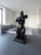 Stone Abstract Female Figure Sculpture • Hand‑Carved Black Stone • Modernist Mid‑Century Art For Sale - Image 7 of 7