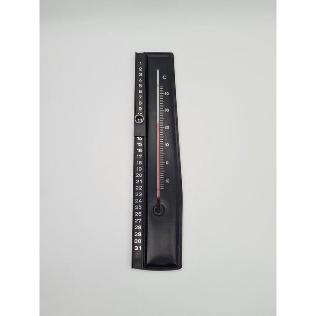 Black Vintage Wall Thermometer with Calendar, 1960s For Sale - Image 8 of 11